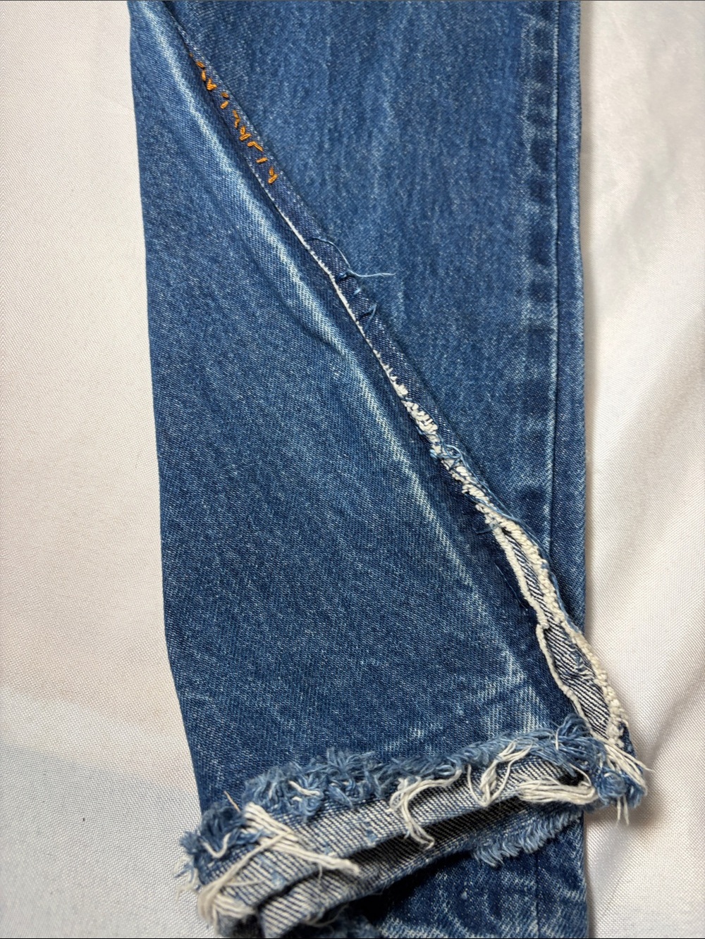 VINTAGE Levi's Jeans Size 33 36 20517-0217 Orange Tab Straight Leg - Picture 8 of 16